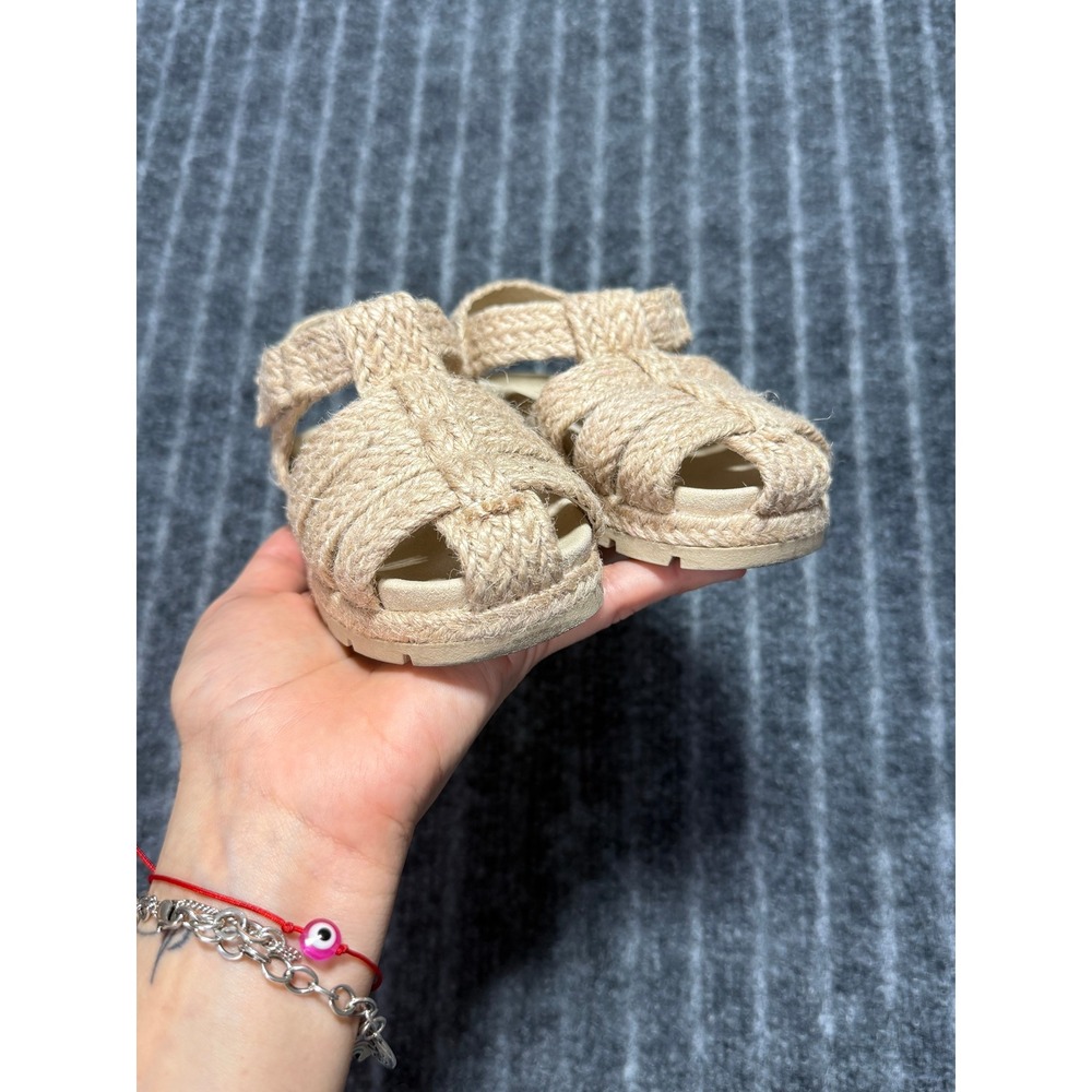 ZARA Jute Fisherman Sandals Toddler Girl Size 22 - US 6. Summer Vacation Casuall - Picture 5 of 8